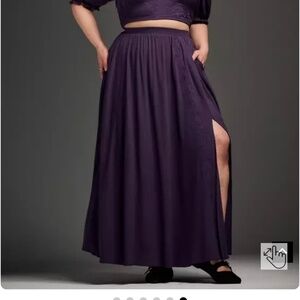 NWOT Torrid Nightfall maxi skirt with slit.